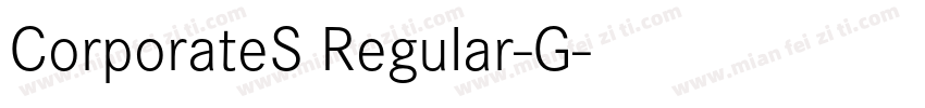 CorporateS Regular-G字体转换